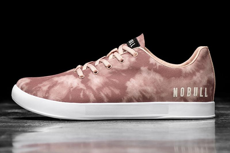 Nobull Dusty Rose Tie-Dye Canvas Men's Trainers Rose | USA O1445K